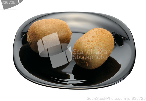 Image of Kiwi on a black plate