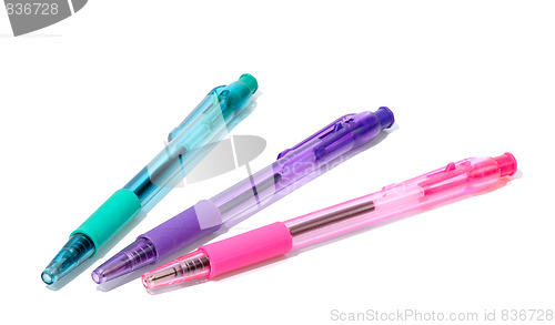 Image of Multicolored transparent pens