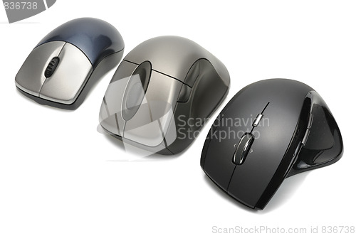 Image of Modern wireless computer mouses