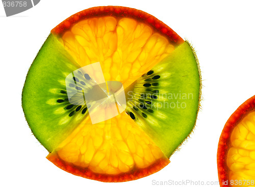 Image of Sliced kiwi and mandarin