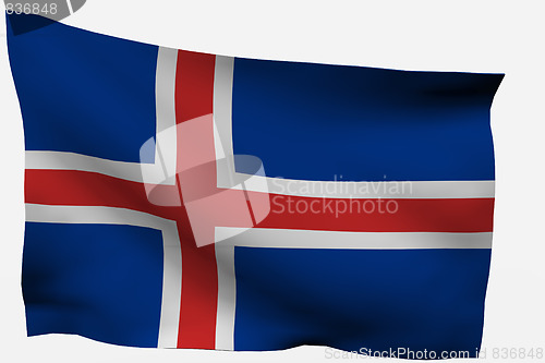 Image of Iceland 3D flag