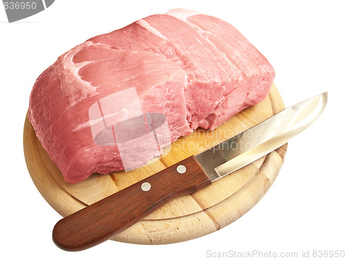 Image of meat and knife