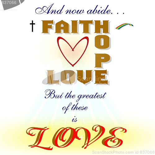 Image of faith, hope and love