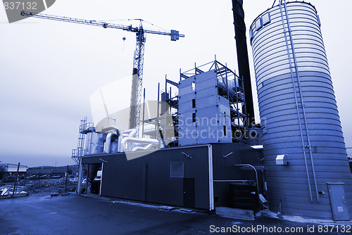 Image of construction site, new bio fuel power plant