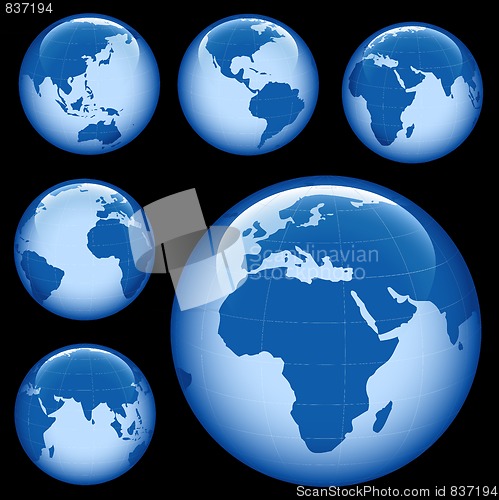 Image of shiny earth map