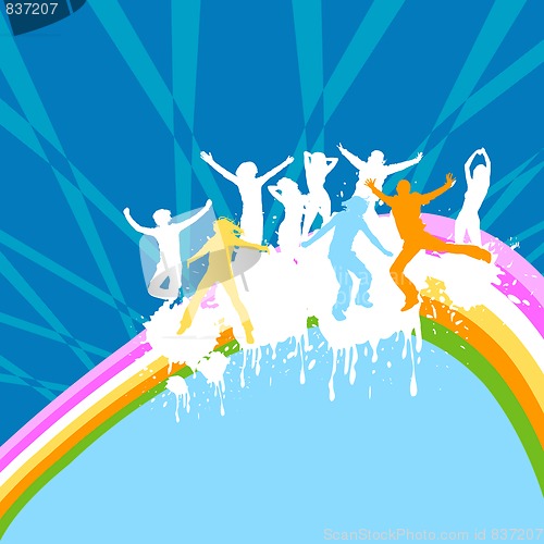 Image of silhouettes dancing
