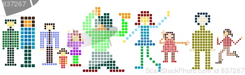 Image of pixels; 