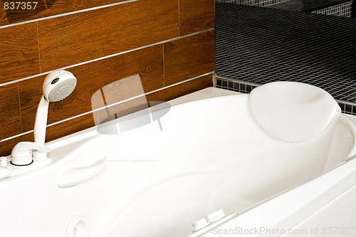 Image of Wooden bathtub