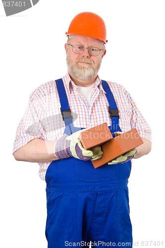 Image of Bricklayer with hardhat