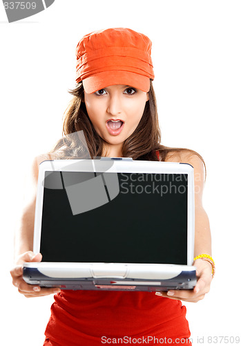 Image of Girl with a laptop
