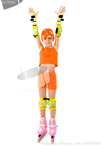 Image of The girl on roller skates