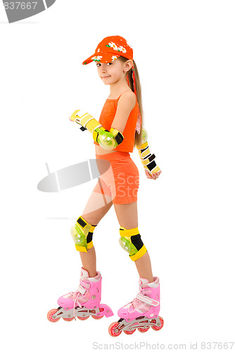 Image of The girl on roller skates