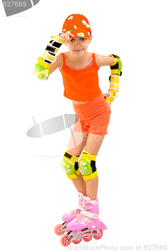 Image of The girl on roller skates