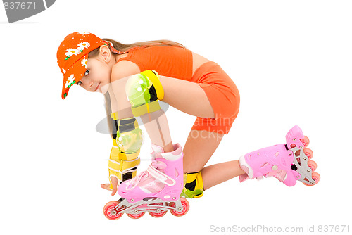 Image of The girl on roller skates