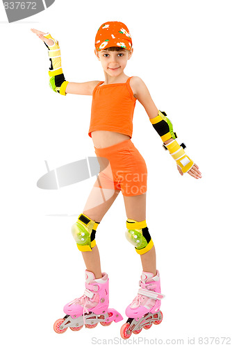 Image of The girl on roller skates