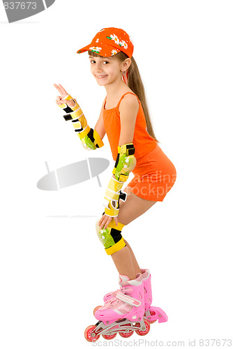 Image of The girl on roller skates