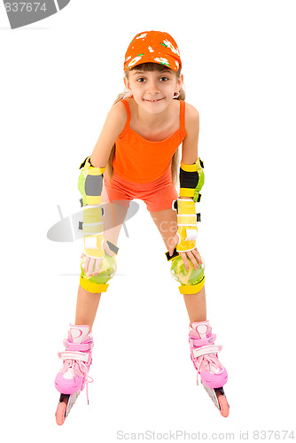 Image of The girl on roller skates