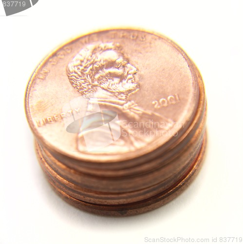 Image of Stack of American cents