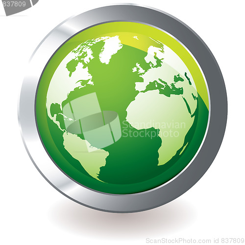 Image of green icon earth globe