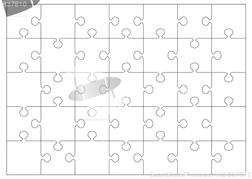 Image of jigsaw outline background