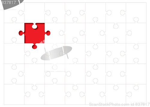 Image of jigsaw outline concept