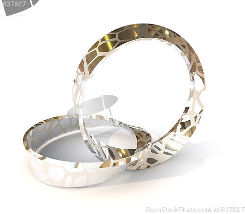 Image of silver wedding rings