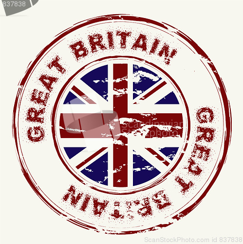 Image of great britain grunge ink stamp