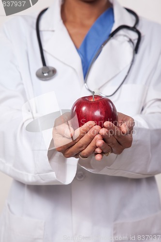 Image of Doctor recommending healthy diet