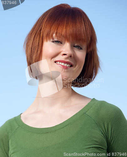 Image of Attractive thirties caucasian brunette woman