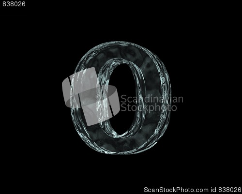 Image of frozen letter O