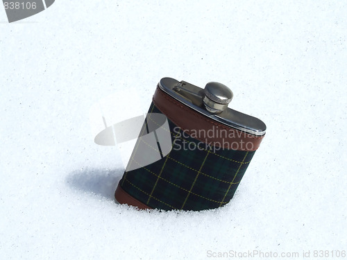 Image of flask on snow