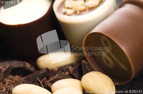 Image of chocolates with sweet almonds