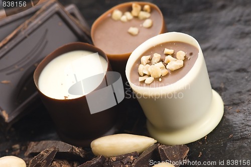 Image of chocolates with sweet almonds