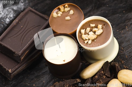 Image of chocolates with sweet almonds