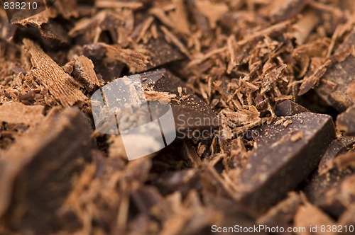 Image of Pile of broken chocolate 