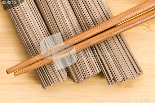 Image of japanese pasta. soba