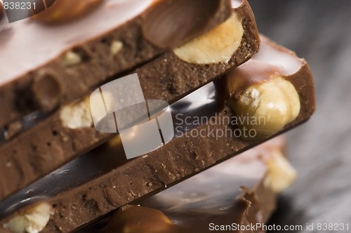 Image of Pile of broken chocolate 