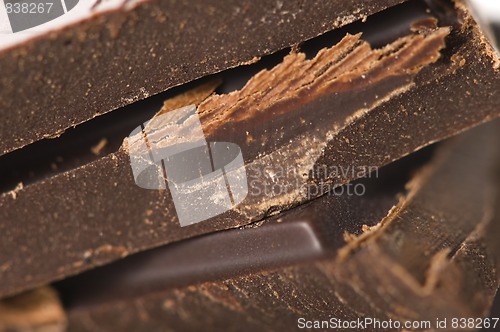 Image of Pile of broken chocolate