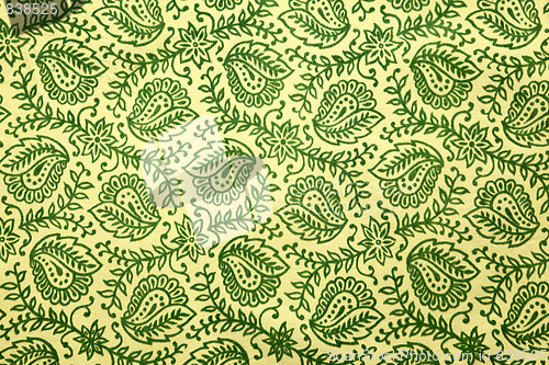 Image of green paisley pattern