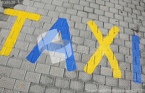 Image of taxi parking sign