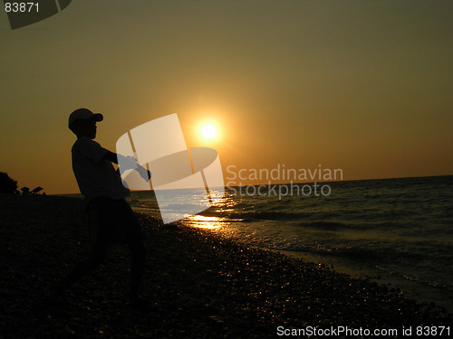 Image of Stone Throwing Sunset