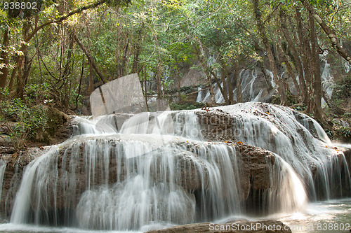 Image of Waterfall in jungle in Thailand