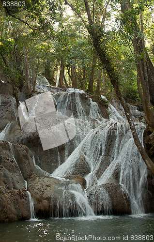 Image of Waterfall in jungle in Thailand