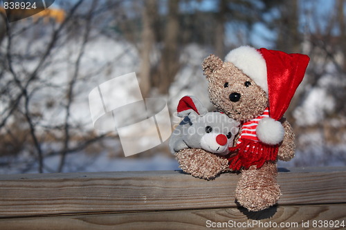 Image of Christmas bear and mouse.