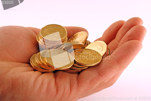 Image of coins in hand