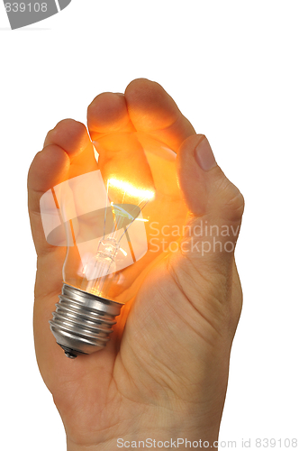 Image of Hand with Light Bulb