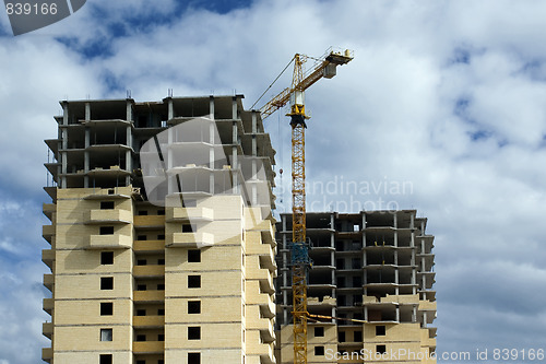 Image of Crane and buildings