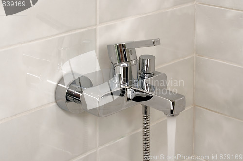 Image of Open shower faucet