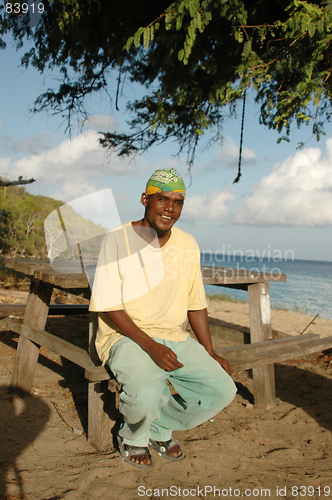 Image of smiling island man 584