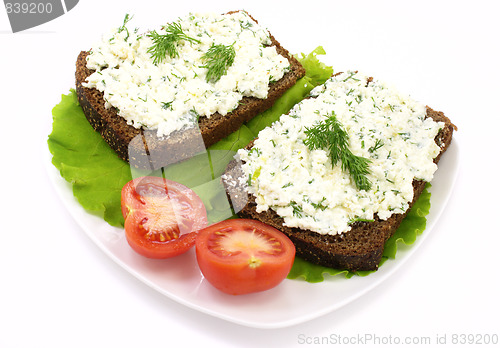 Image of Cream cheese sandwich